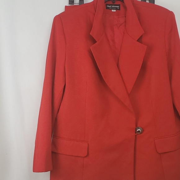 Chad Stevens Red Jacket & Skirt Set - Picture 7 of 8